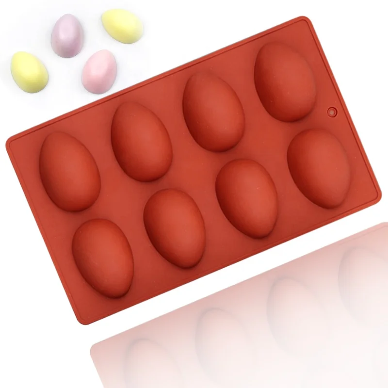 Silicone Baking Mold-Egg Shape 8 Cavity