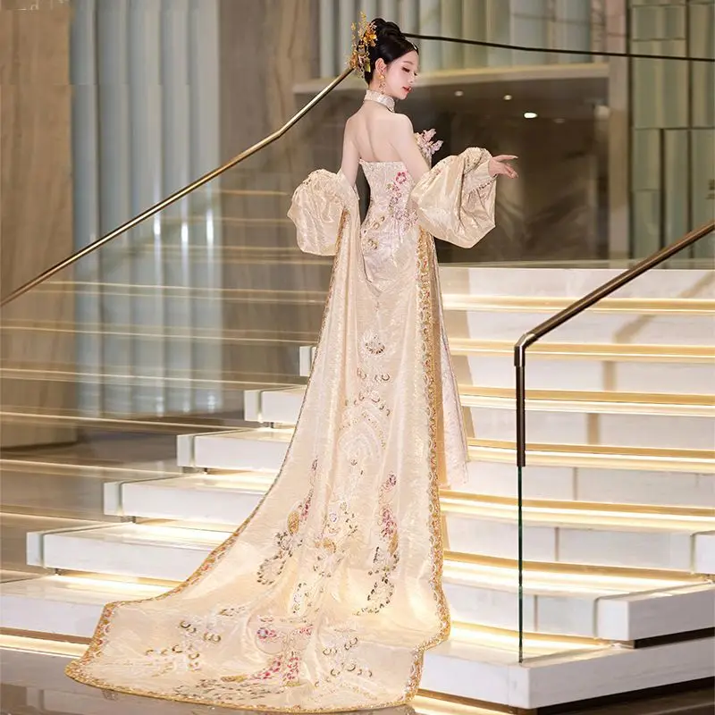 champagne asian dress S1831L