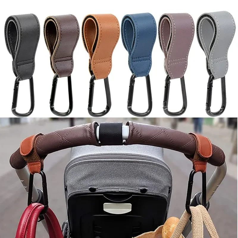 Baby Bag PU Leather Stroller Hook Pram Rotate 360 Degree Rotatable Cart  Organizer Pram Hook Stroller Accessories