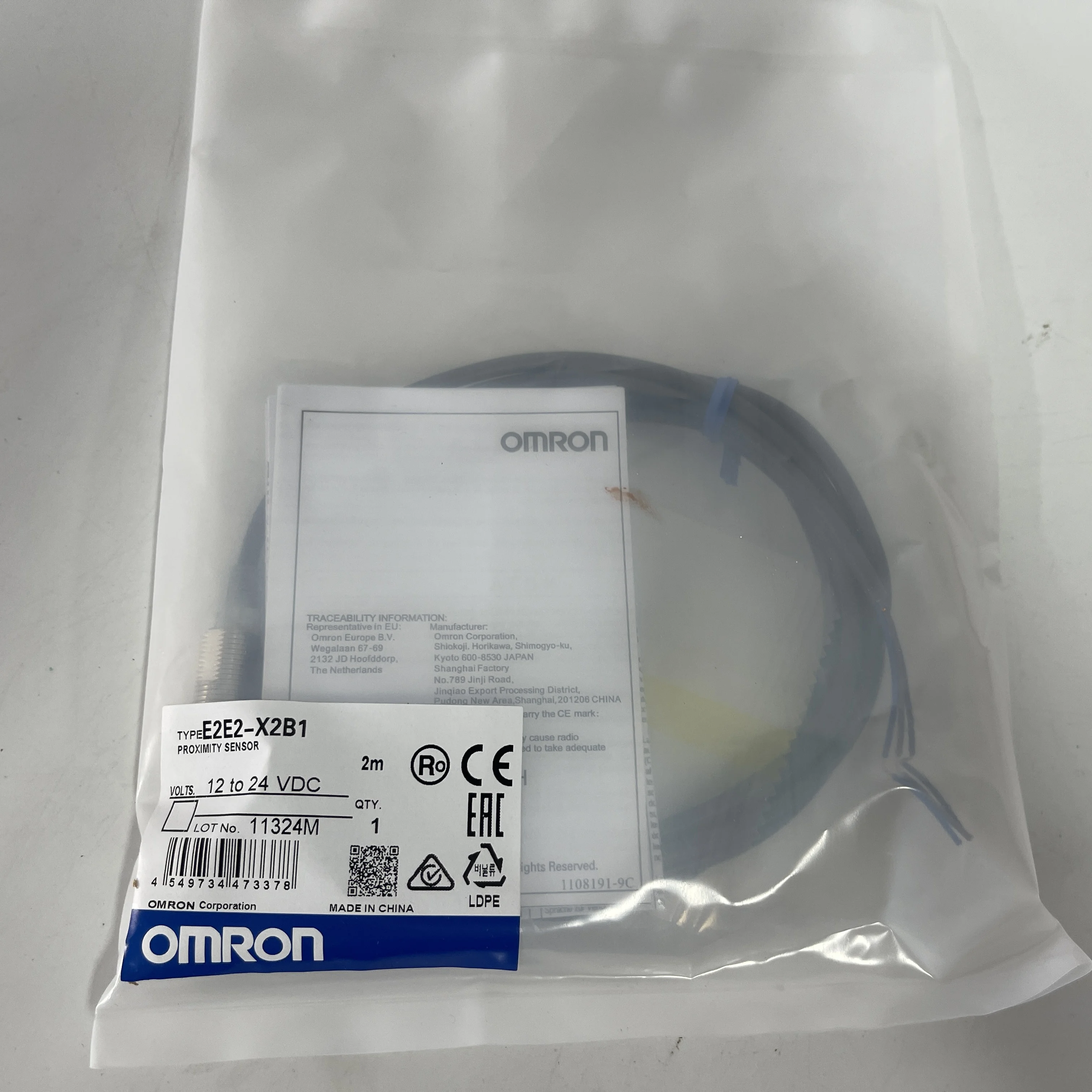Omron Inductive Proximity Sensor E2E2-X2B1 2m cable Omron Inductive Proximity Sensor E2E2-X2B1 2m cable