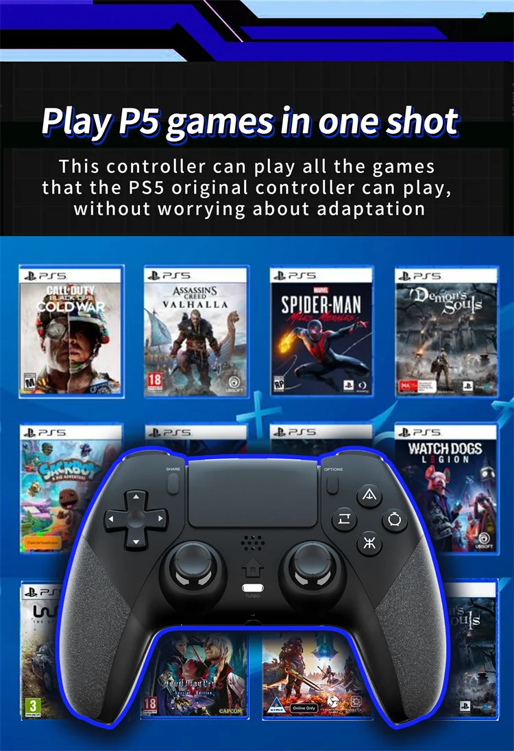 Ps5 Elite Wireless Gamepad Controller Dual Vibration Programmable