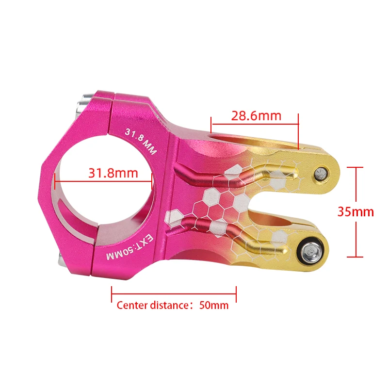 Potence VTT Aluminium 35mm – Rouge – Uxcell – Accessoire Vélo Neuf