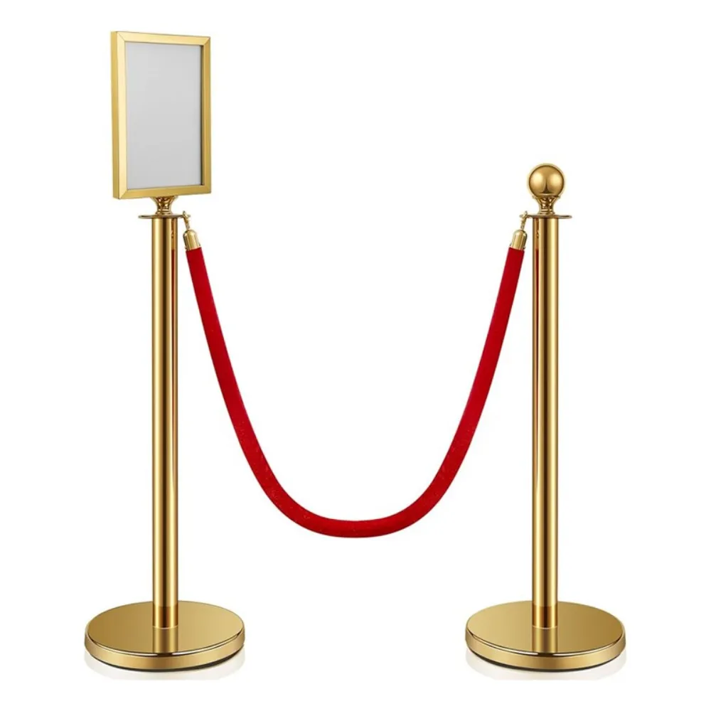 UV-resistance Crowd Control Stanchion Rope Safety Barriers with Velvet Rope for Theaters Hotels Clubs Party Ceremony