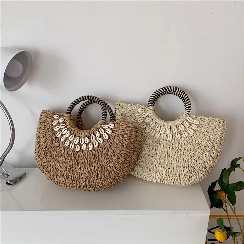 Stylish Eco-Friendly Paper Rope Shoulder Bag