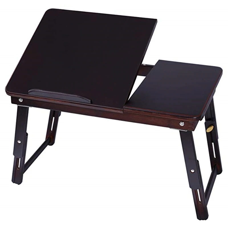 Folding Bamboo Table  Adjustable Dining-table Computer Desk Wood 