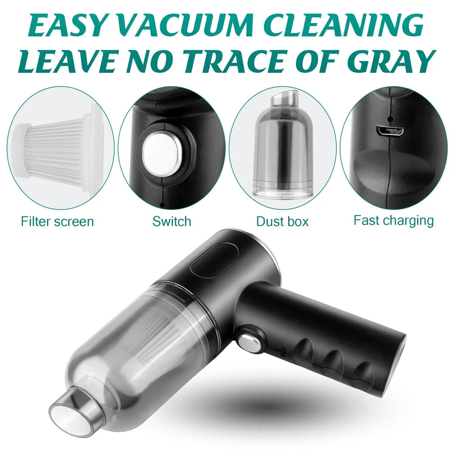 120W 5000pa Car Mini wireless Vacuum Cleaner Small Hand-held Portable Car Vacuum Cleaner Mini Wireless Vacuum Cleaner