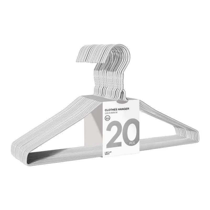 Wholesale Premium 10 Pack White Nonslip Laundry Metal Clothes Hangers