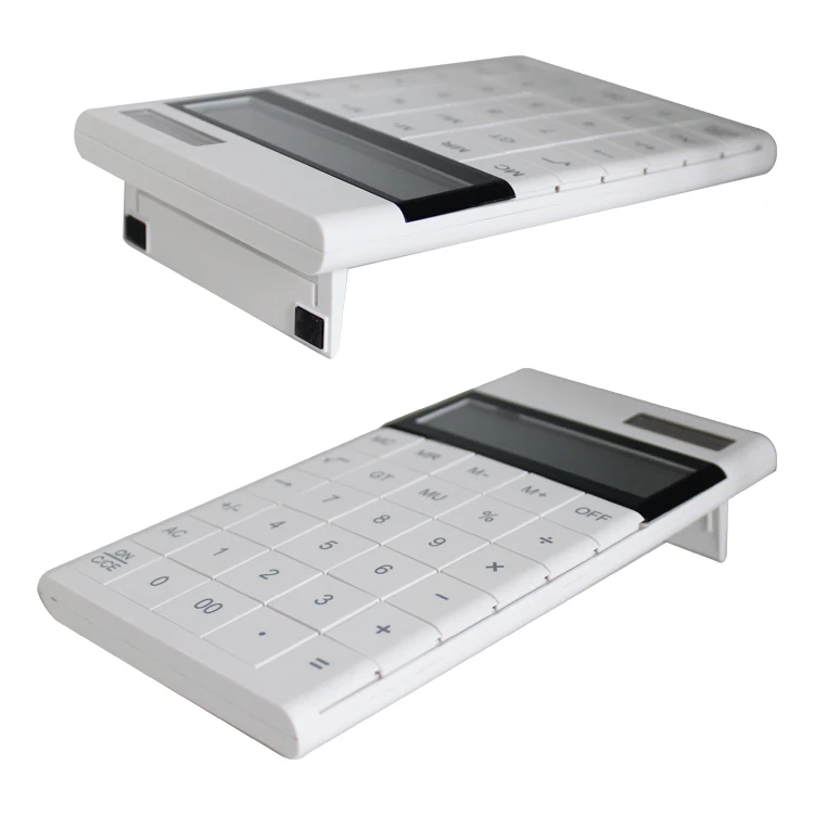 New Luxury Office Supply Computer Keyboard 12 Digits Dual Power Solar Digital Desktop Calculator Foldable Design Customizable