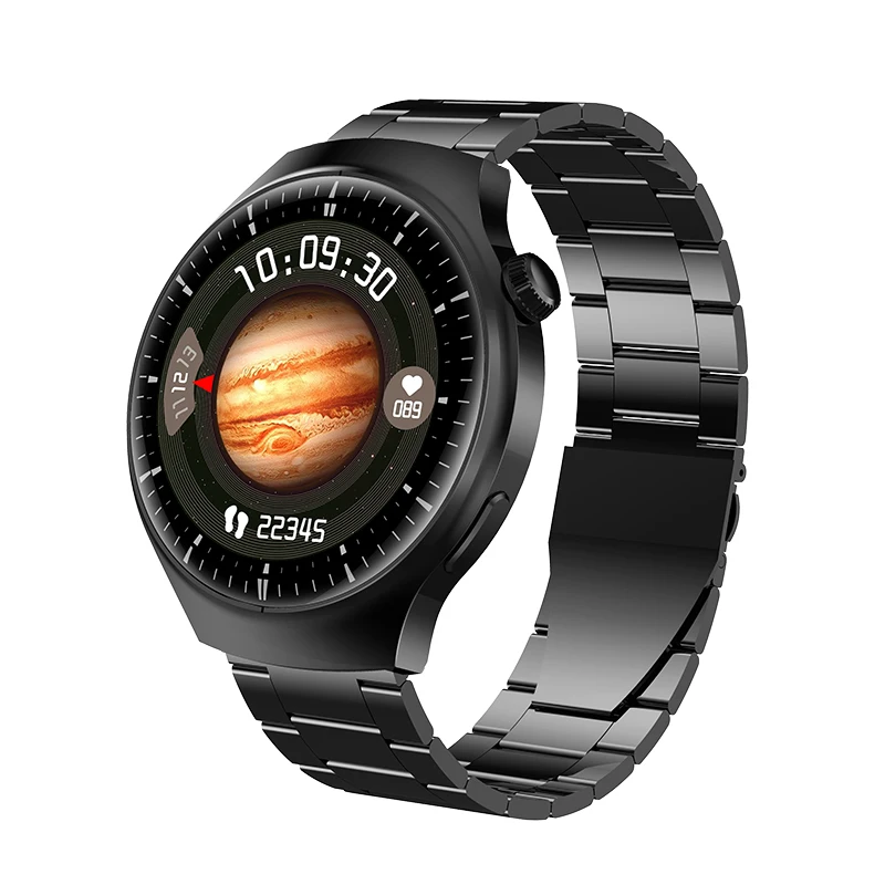 Dual Straps Smart Watch Watch 4 Pro Music Reloj Answer Call Fitness Tracking Smart Watch 4 Pro With Leather Steel Metal Straps
