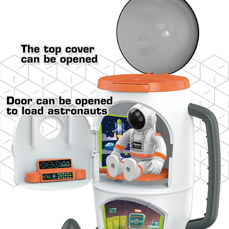 Bricstar New Educational Game Space Station Play Toy Children's Space Rocket Spray Toy With