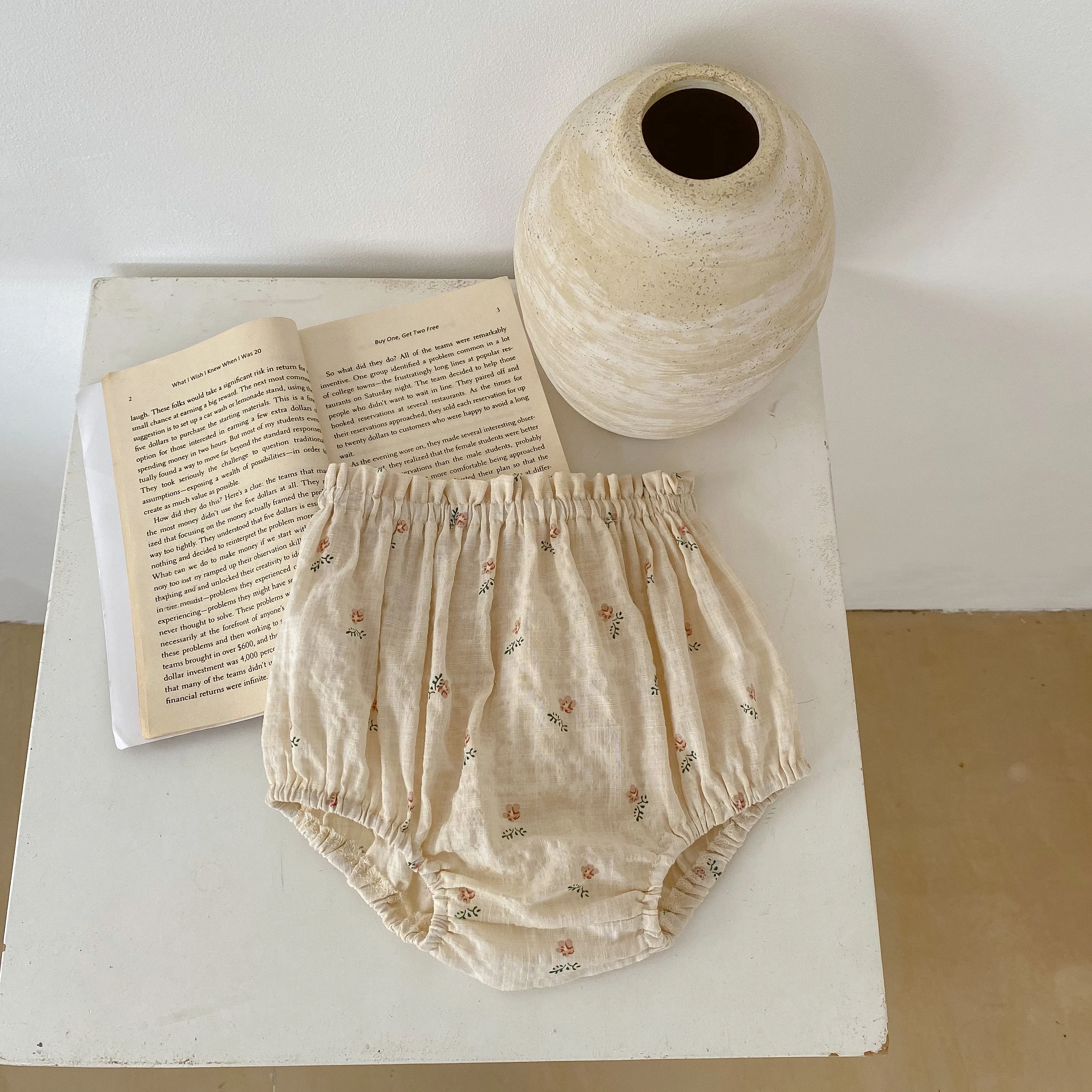 Baby thin clothes newborn summer unisex cotton simple pants infant loose baby bread pants