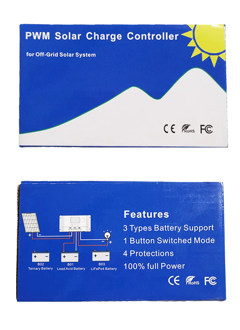 Pwm Solar Charge Controller Setup12v 24v 10a 20a 30a Solar Charge