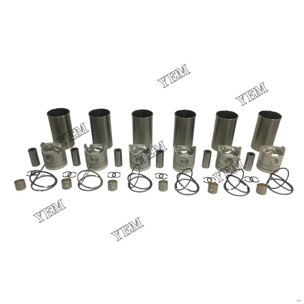H07C Cylinder Liner Kit With Piston Rings Set Cylinder Sleeve for Hino