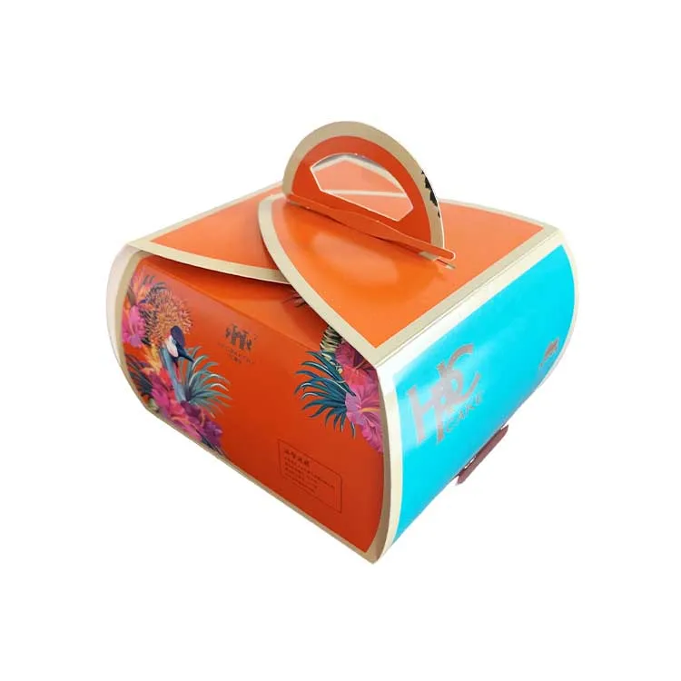 Custom Printed Made Small Tulip Favor Boxes for Cakes Birthday Wedding Cake Cases Packaging Paper Box Bakery
