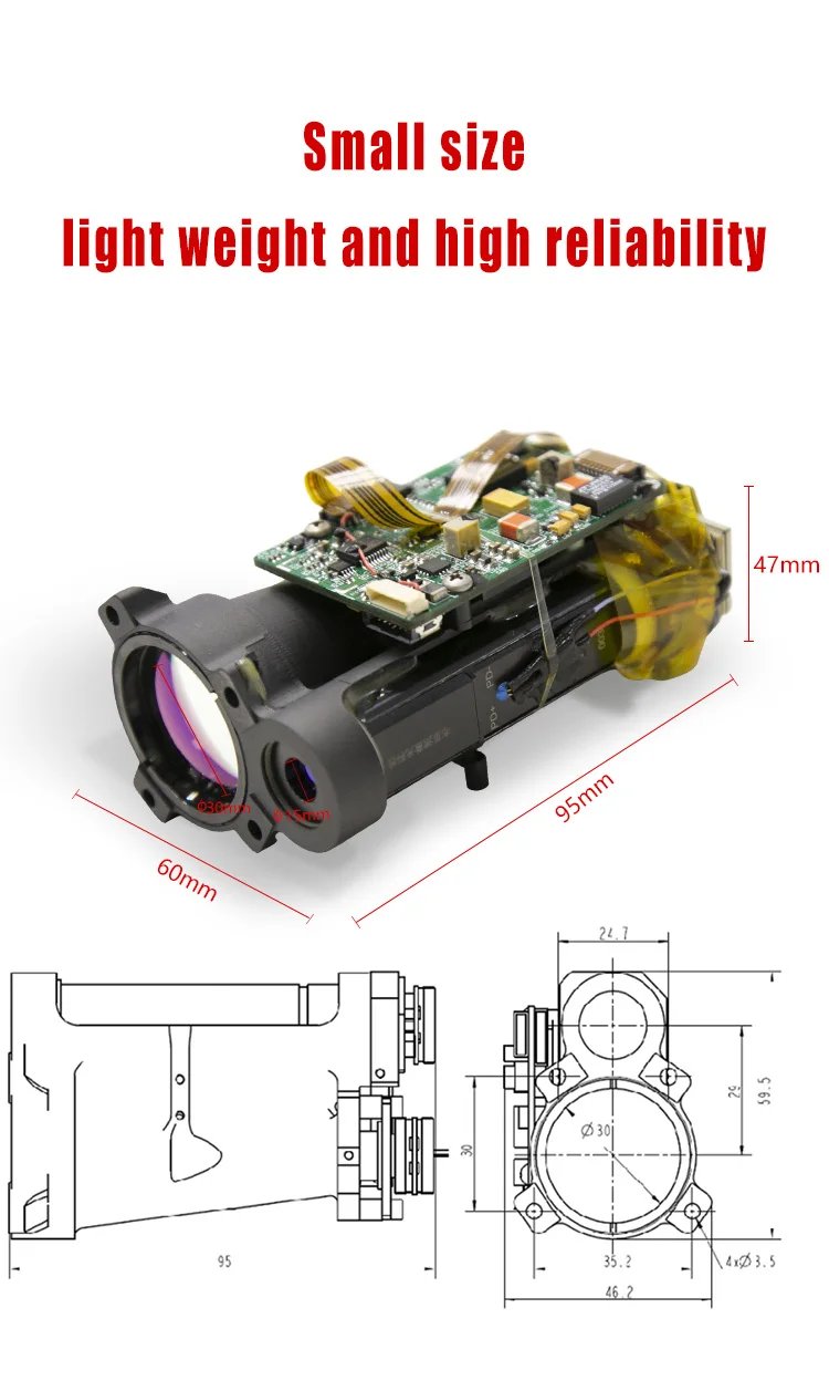 Brirfm6230 High Quality 15km Distance Measurement Erbium Glass Laser