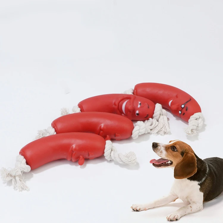 Sausages on a rope dog outlet toy