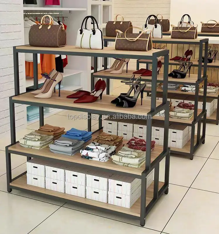 Store Promotion Retail Shelf Cosmetic Display Shelves Shoe Display Rack  Bag Display Stand