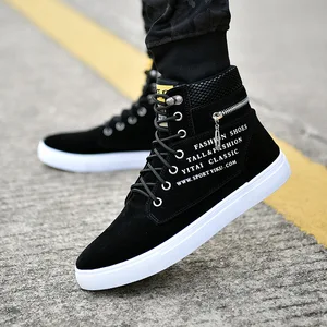 Wholesale New Arrivals Casual Men's Sports High Top Shoes Breathable Skateboarding Shoes