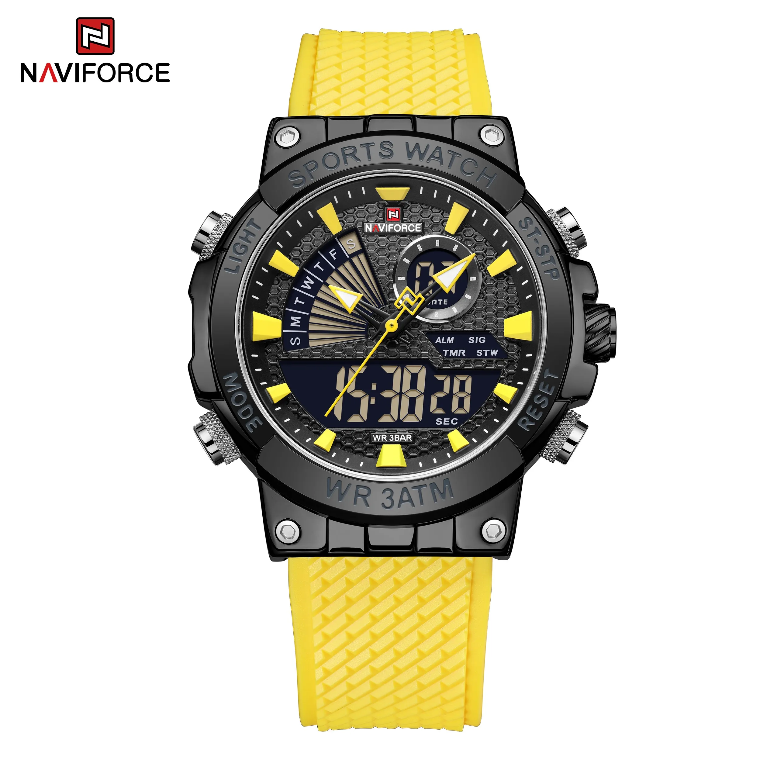 NAVIFORCE 9219 Novelty Top Rating Clock Hot Selling Low Price Chronograph Sports Ready Made Man Quartz Watches Silicone Strap