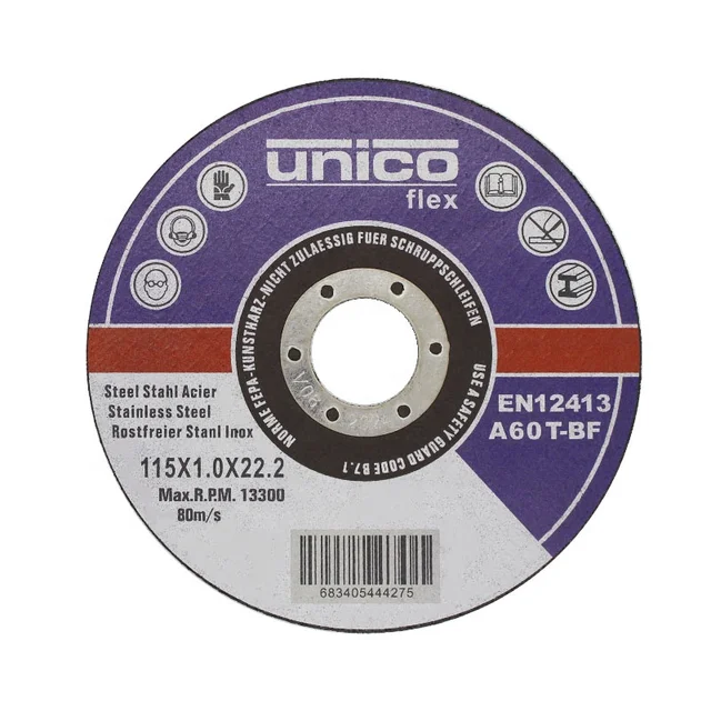 UNICO 115x1.0  Stainless Steel Disco Para Corte De Metal Cutting Disc Flat Cutting Wheel Abrasive Tools