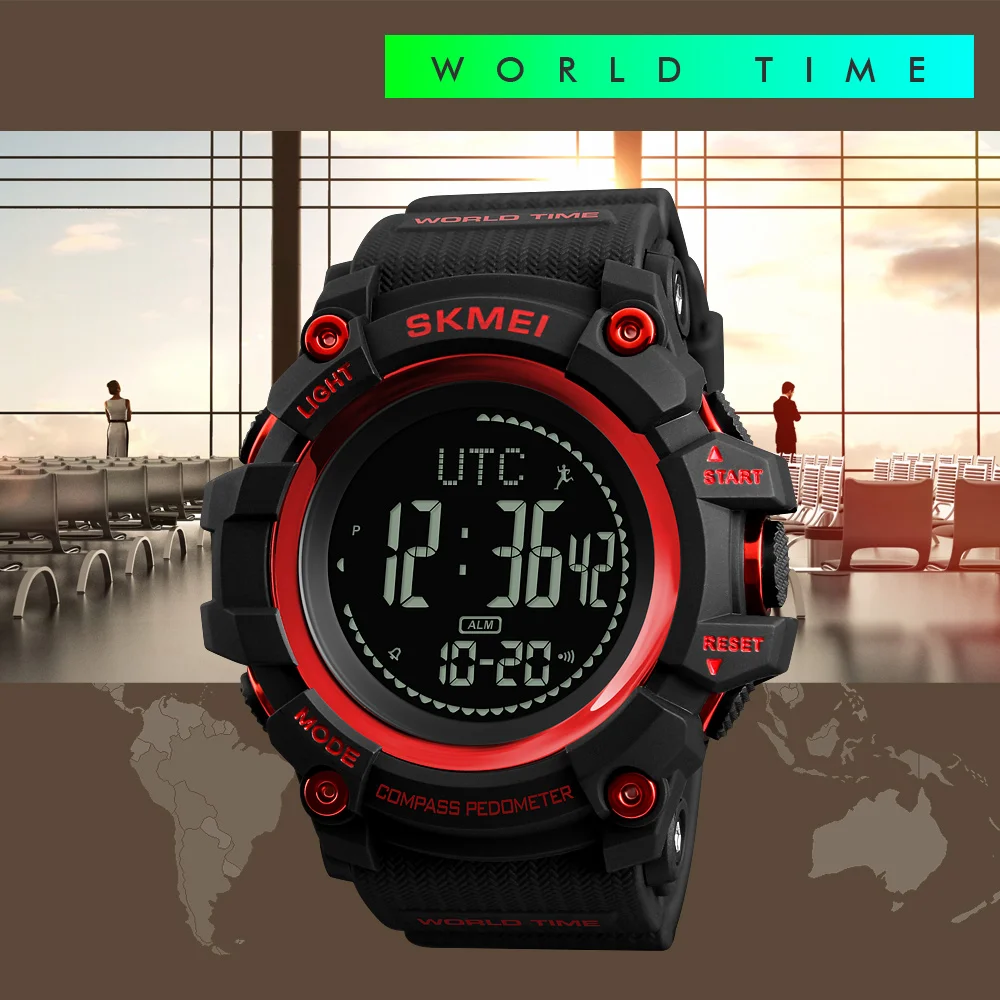 SKMEI 1356 Compass Pedometer Outdoor Climbing Watch For Men Original