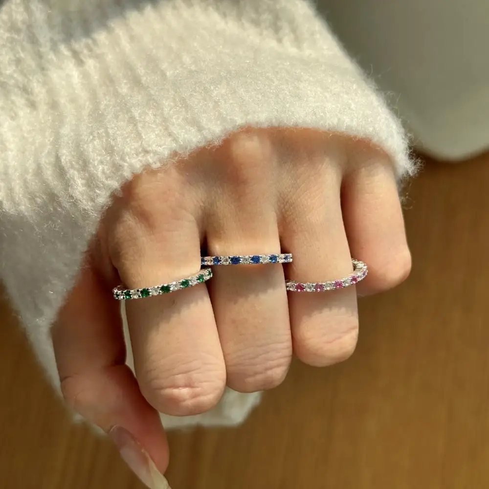 KAKODIY Short Gemstone Ring Girls Engagement Ring 925 Sterling Silver Women's Wedding Ring detail 5
