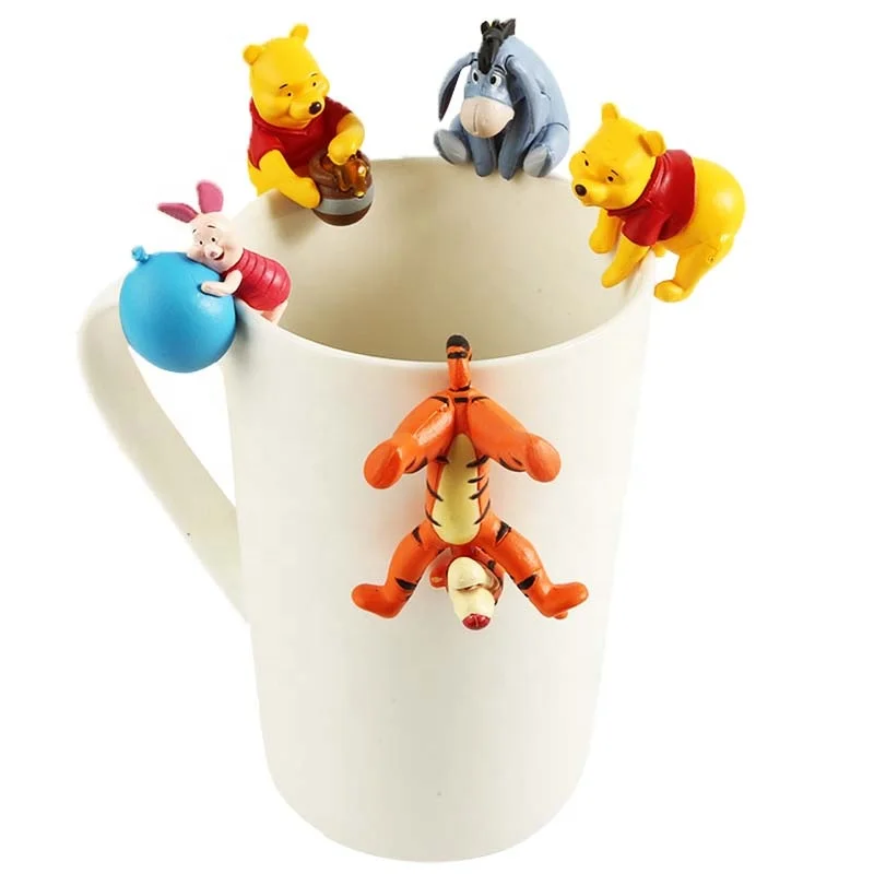 Индивидуальная пластиковая чашка статуя мультяшной фигуры OEM ПВХ Виниловая японская мультяшная фигурка игрушка мягкая мини-фигурка для кружки