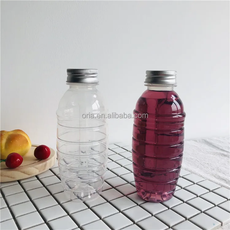 [50 PACK] 12 OZ Clear Square Plastic Juice Bottles with Tamper Evident Caps  - Cold Pressed - Smoothie Bottles - Ideal for Juices, Milk, Smoothies