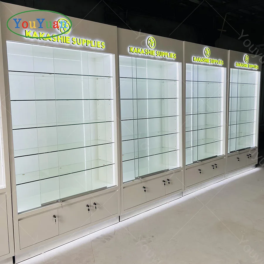 Led Showcase Display Led Stripe Light Display Showcase Cabinet Smoke Shop Glass Display ...