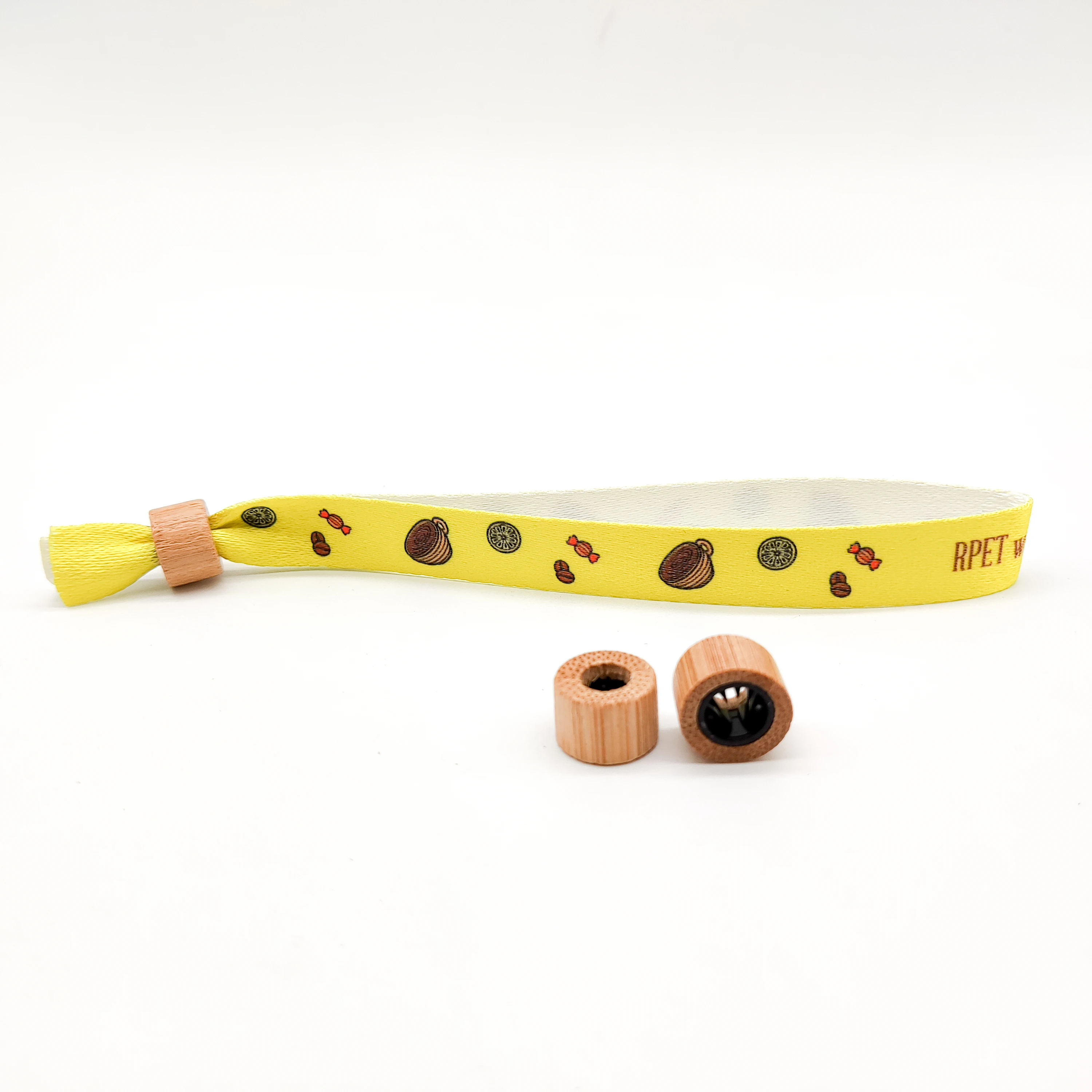 product promotional eco friendly adjustable plastic clip event party bracelet custom festival fabric woven wristbands-4