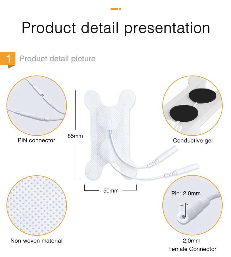 Swallowing Dysphagia Electrode Pads Ems Gel Electrode Patches Tens