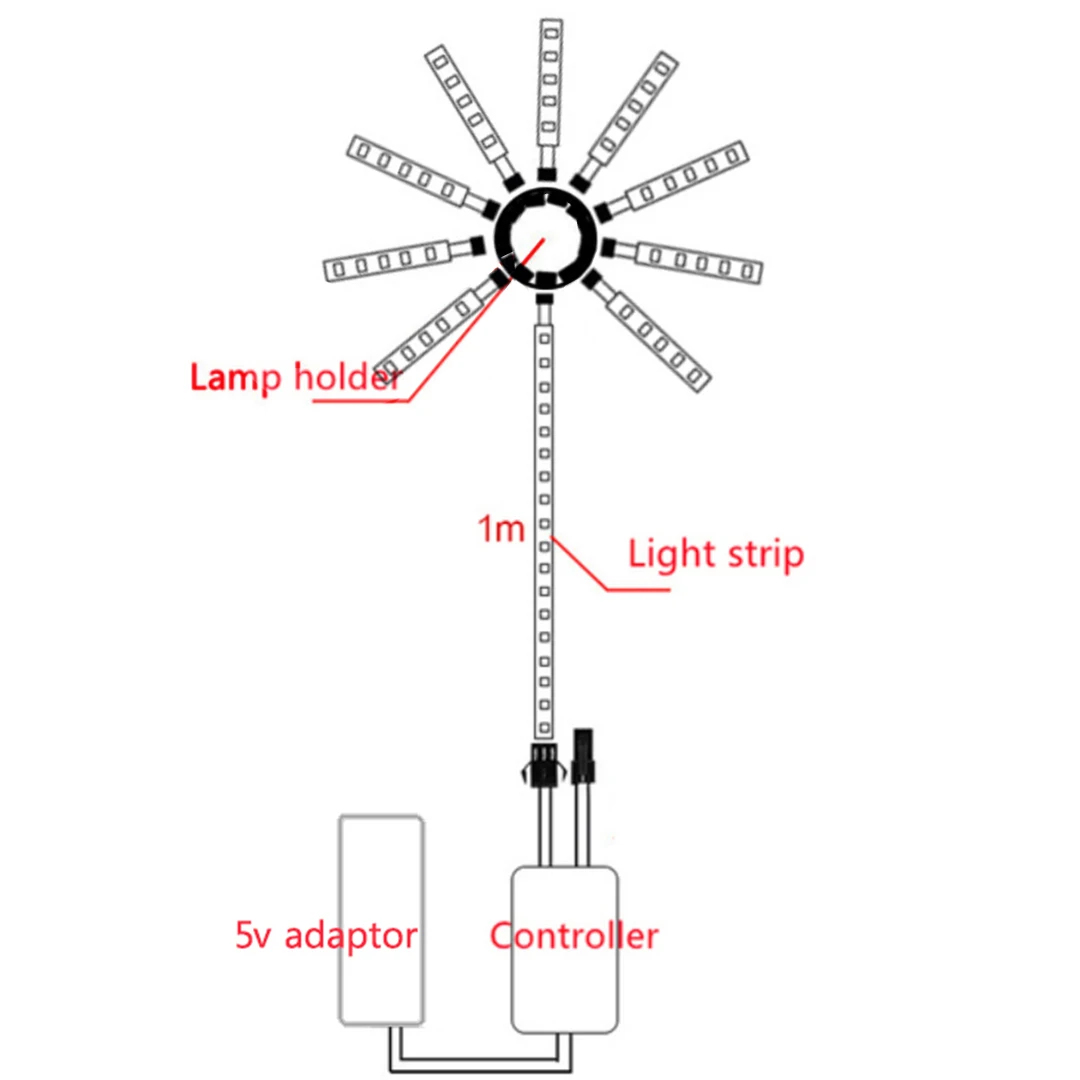 Smart Led Firework Lights App Control Ws2812b Dream Colors Flexible