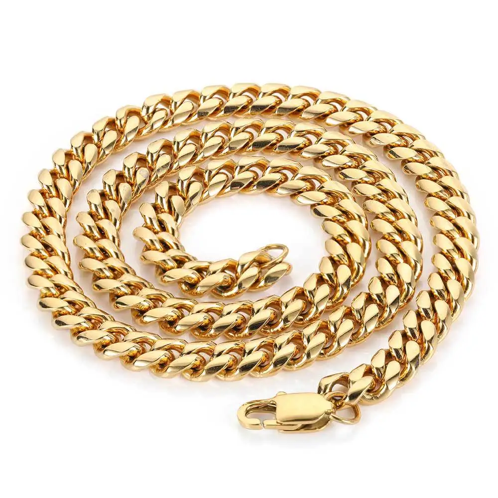 Hip Hop Stainless Steel Necklace Titanium Steel Crypto Word Buckle Cuban  Chain 18-karat Gold Necklace for Men| Alibaba.com