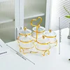 Clear 5-can diamond cap heart-shaped holder