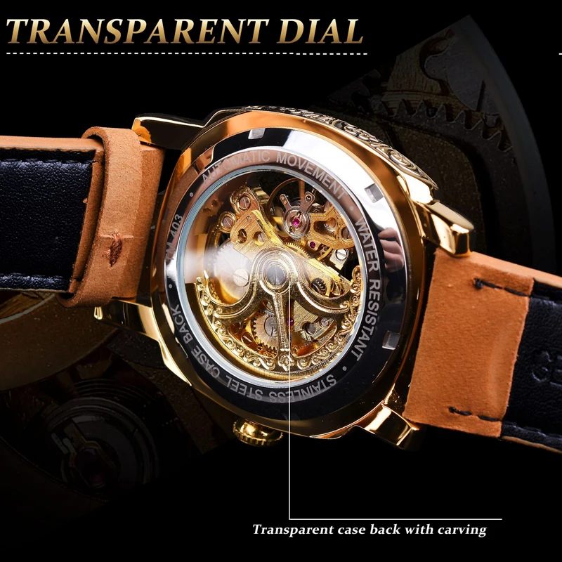 Luxury Men's Automatic Skeleton Watch