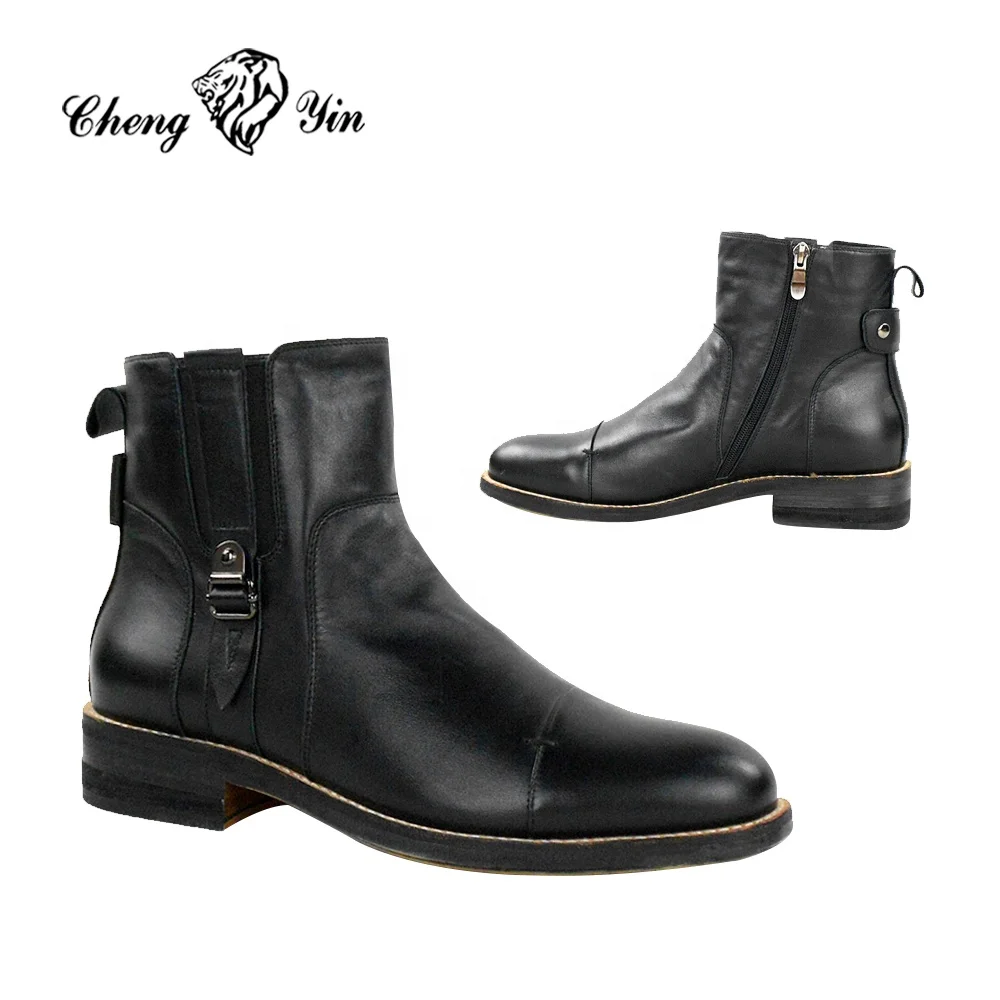 bottes homme plates noires