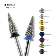 6.0mm Tree Shape - SC Long Shank Uncoated nail drill bits New Arrival manicure polish tool Hot nail salon tungsten carbide set