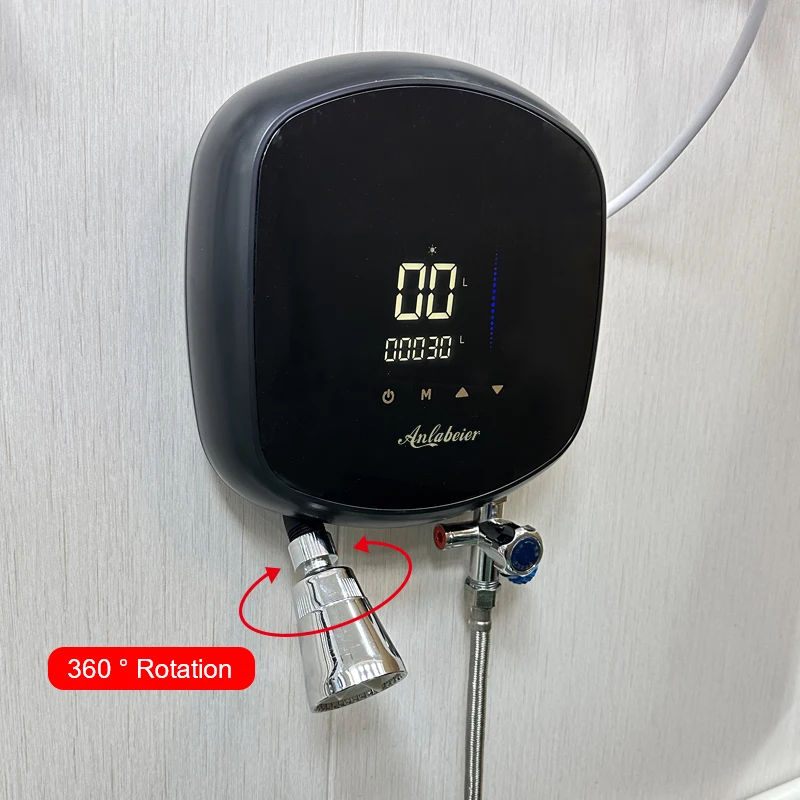 Tankless Compact Design Kitchen Use Boiler 3000W Big Led Screen Electric  Water Heater - Main Image