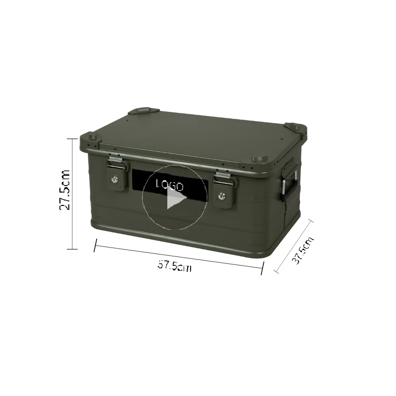 Rockbrook 50L Aluminum Folding Storage Box - Durable, Waterproof