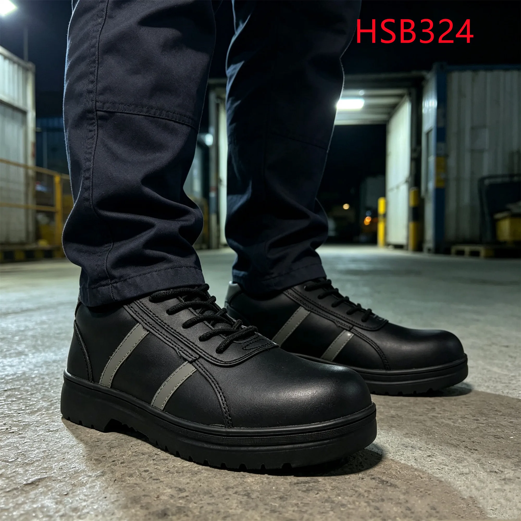 LXG,Kenya Popular Anti-penetration Stitching Rubber Sole Security Boots Assembly Line Work Shoes with Reflective Striping HSB324