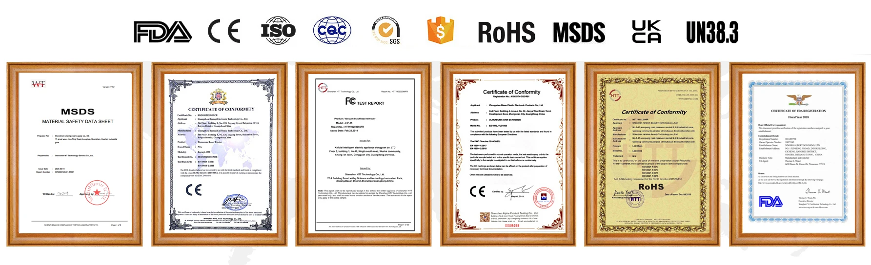 HZR Technology Has passed many Citificate such as CE/RoHS/FCC/FCA/CQC/ISO/SGS/MSDS/UN38.3.etc.jpg