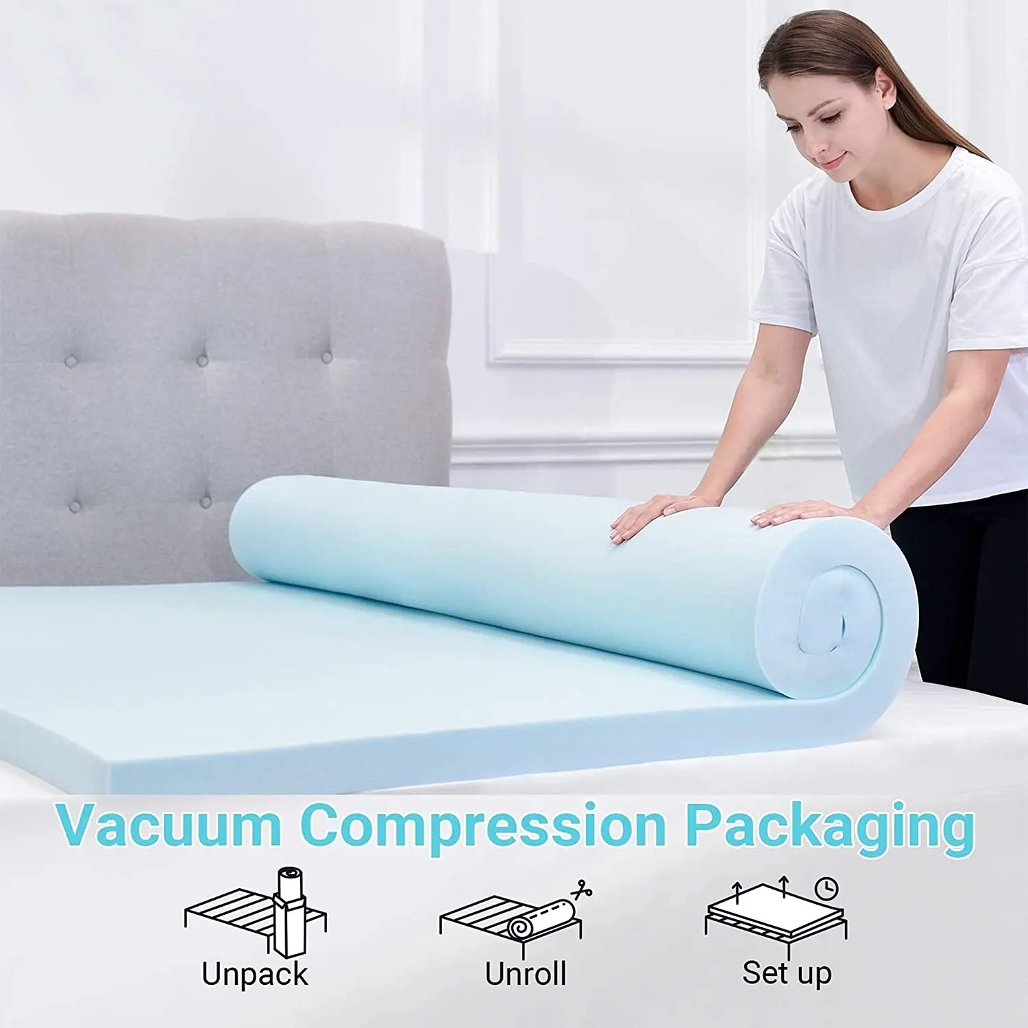 Pressure Relief Double Bed Gel Infused Cooling Memory Foam Mattress