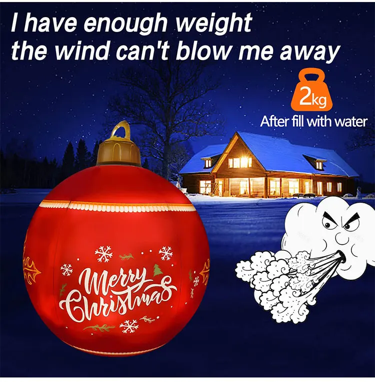 Giant Pvc Ball Outdoor Christmas Inflatable Decorated Ball Large