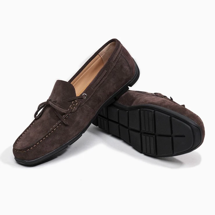 Оптовая продажа, модные удобные классические дизайнерские мужские лоферы из натуральной кожи на плоской подошве, повседневные мужские мокасины