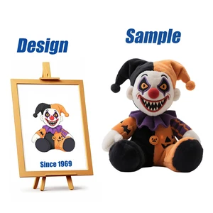 Shengye Brand Plush Toy Manufacturer Custom Halloween Clown Plush Toy Character Professional Holiday Promotion Figure Plushies