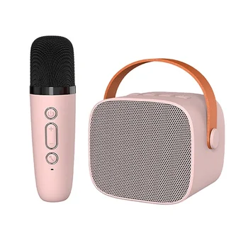 Outdoor Karaoke Wireless Small Mini Bluetooth Sound Karaoke Speaker With 2PCS Wireless Microphones