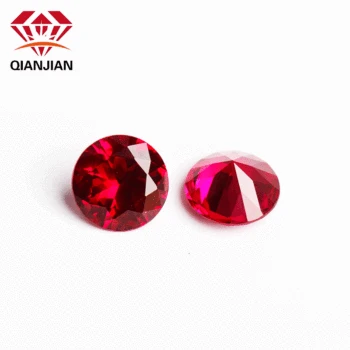 Rubis Synthétique Haut De Gamme - 6.5 Carats, Coupe Orthogonale (carrée) Parfaite, Rouge Vif