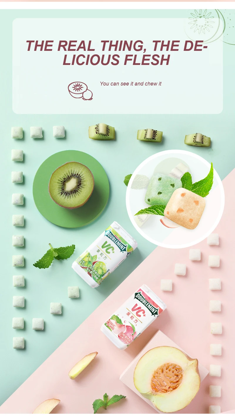 China Chewing Gum Xylitol Vc Kiwi Flavor 35g Xylitol 0 Fat Chewing Gum