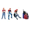 Set completo per 3 persone + carrello portautensili rosso