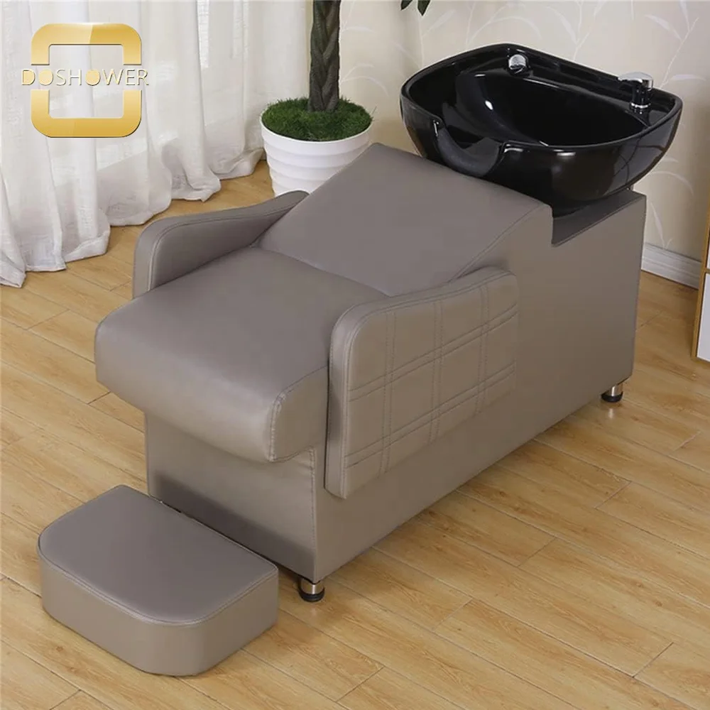Grey Modern Shampoo Bowl Bed With Shampoo Bed Wash Hair Barber Shop For